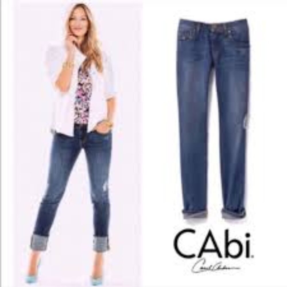 Cabi 5165 Jeans Womens 10 Mojave Slim Boyfriend Distressed (32x31)